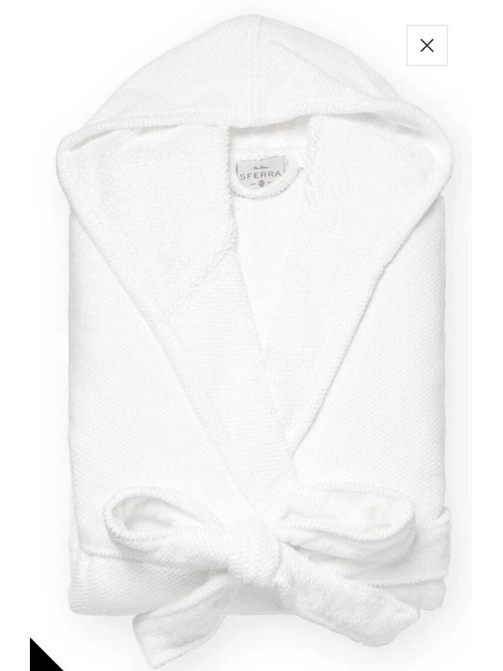 SFERRA CANEDO Cotton Terry Bathrobe Portugal NIP w/tags Sz SMALL MSRP $250 Robe